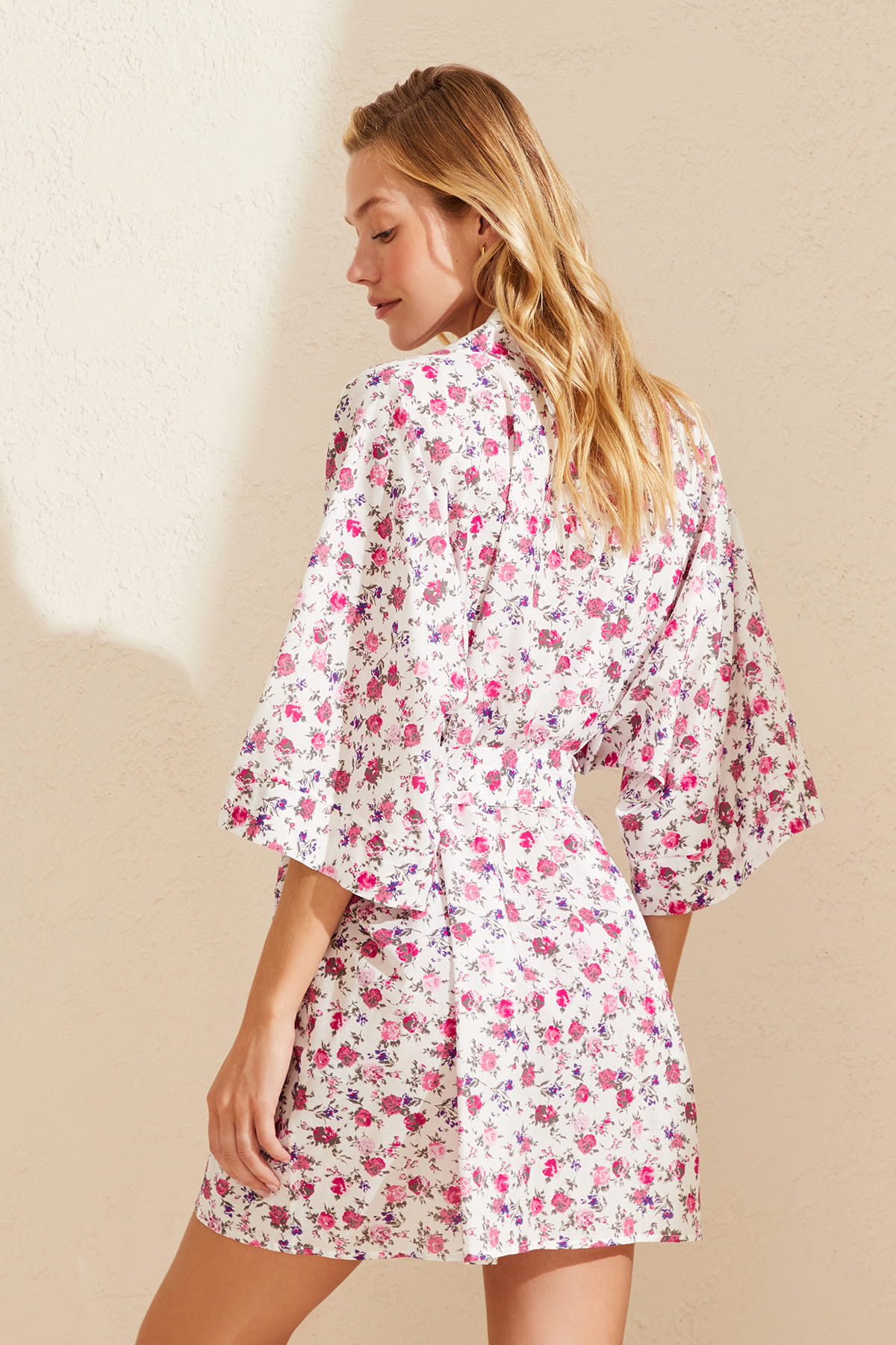 TILDA Floral Print Pink Kimono